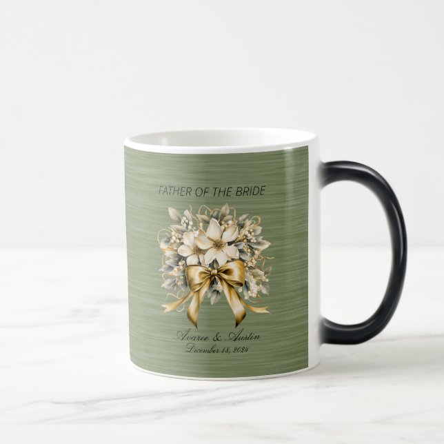 Mug Magic Noël Blanc framboise Père de la mariée (Droite)