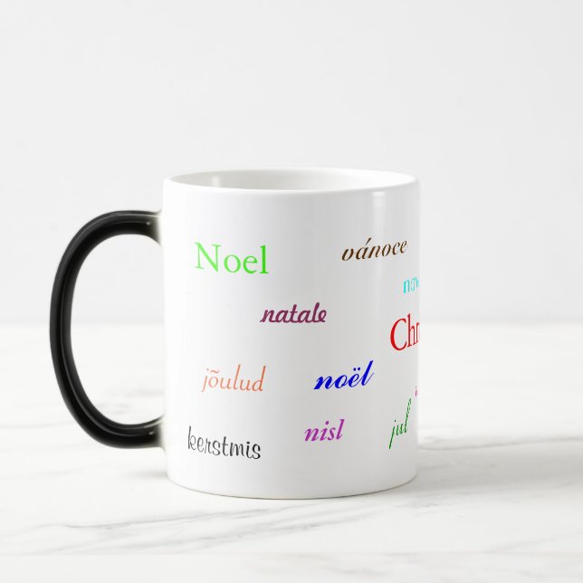 Mug Magic Noël Dans Le Monde Noir Et Blanc (Gauche)
