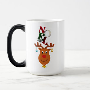 Mug Magic Noel Deer Bells Bauble Rudolf Snowflakes Noël