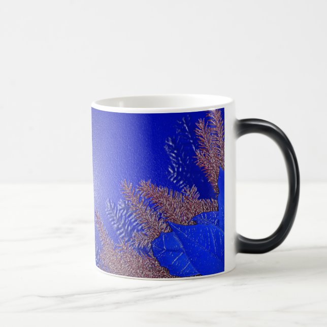 Mug Magic Noël Poinsettia Bleu III (Droite)