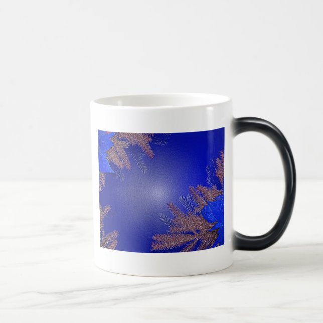 Mug Magic Noël Poinsettia Bleu III (Droite)