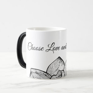 Mug Magic Noir & Blanc "Choisissez l'amour et la gentillesse