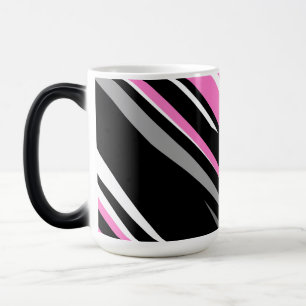 Mug Magic Noir rose et blanc Abstrait