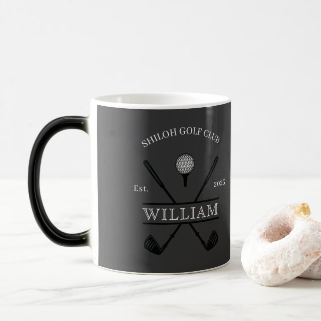 Mug Magic Nom de club de croix de golfeur (Avec donut)