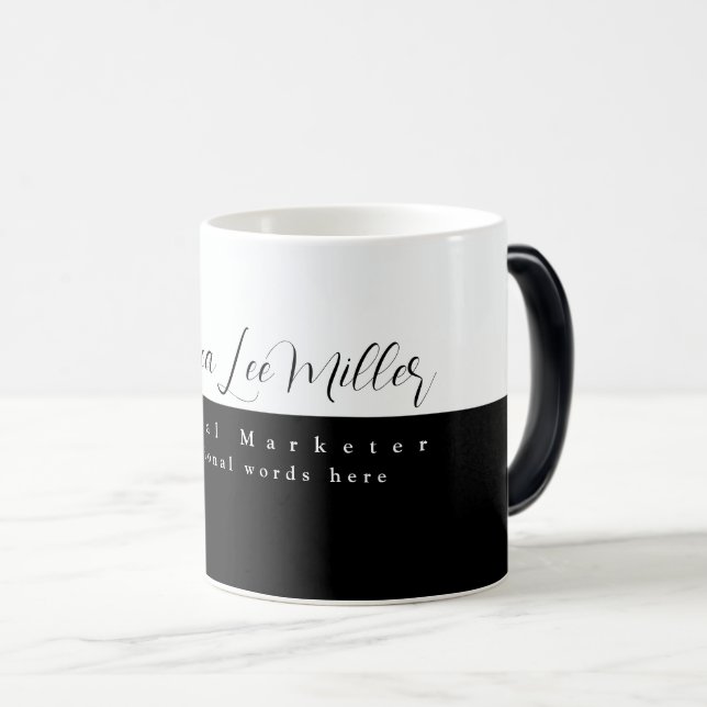 Mug Magic Nom de Marketer Numérique Emploi Noir 2-tons (Devant droit)