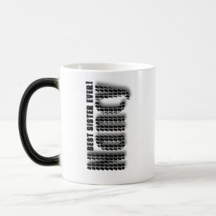 Mug Magic Nom personnalisé "Nancy" en Carreaux noirs et blan