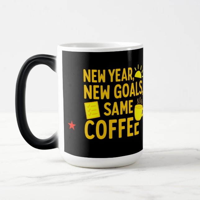 Mug Magic Nouvel an Nouveaux objectifs Même café - Retour à  (Gauche)