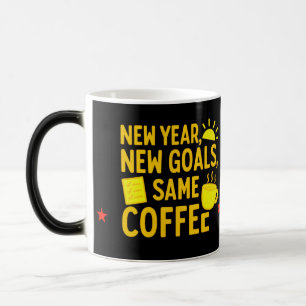 Mug Magic Nouvel an Nouveaux objectifs Même café - Retour à