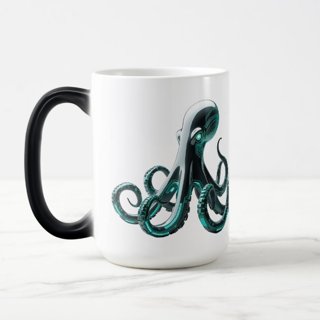 Mug Magic Octopus Robotique - Futuriste Tech Design de créat (Gauche)
