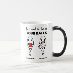 Mug Magic On Vivait Dans Les Boules, Nom Personnalisé Papa