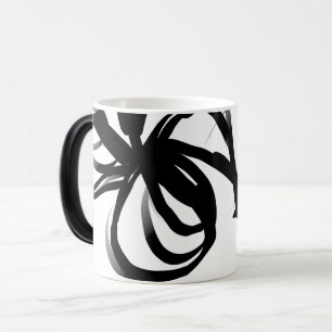 Mug Magic Orchidée Blanc : Abstrait blanc et noir