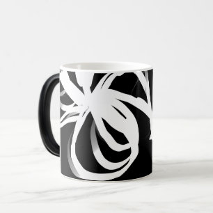 Mug Magic Orchidée Noir : Abstrait noir et blanc