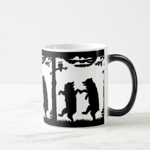 Mug Magic Ours de danse Silhouette noire