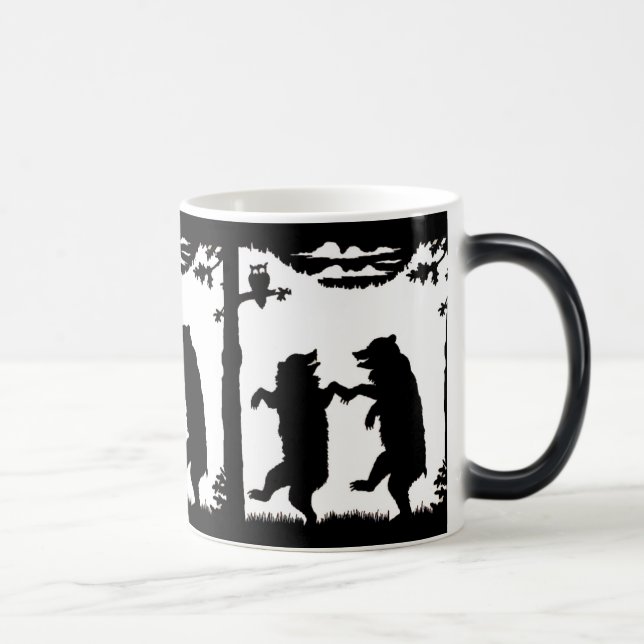 Mug Magic Ours de danse Silhouette noire (Droite)