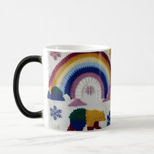 Mug Magic Ours en tricot arc-en-ciel magique changement de c