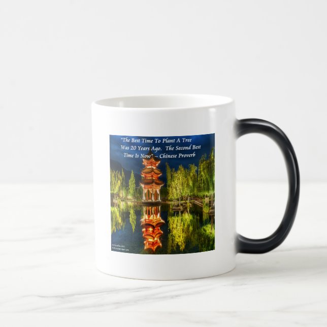 Mug Magic Pagode Chinoise Et Proverbe Naturel (Droite)