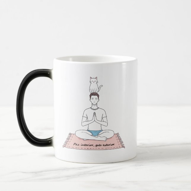 Mug Magic Paix Intérieure, Chat Extérieur (Gauche)