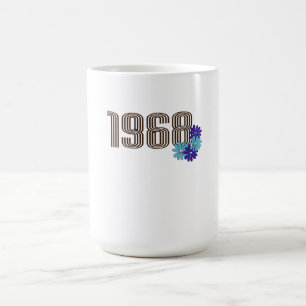 Mug Magic Panneau de Paix 1968 Hippie Fleur Power Aqua Purpl