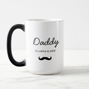 Mug Magic Papa Fête des pères moderne Les enfants nomment