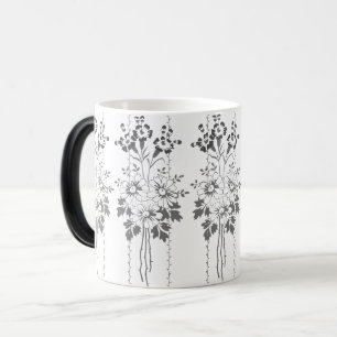 Mug Magic Papier peint baroque Bouquet gris