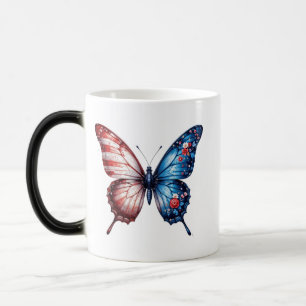 Mug Magic Papillon du drapeau américain