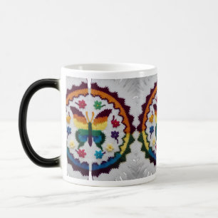 Mug Magic Papillon et fleurs tricotés magiques