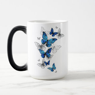 Mug Magic Papillons Volants Bleus Morpho