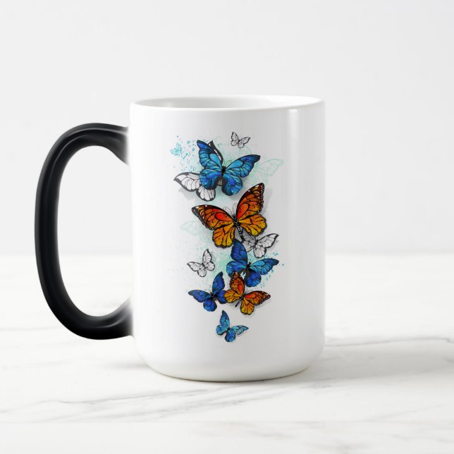 Mug Magic Papillons volants Morpho et Monarch (Gauche)