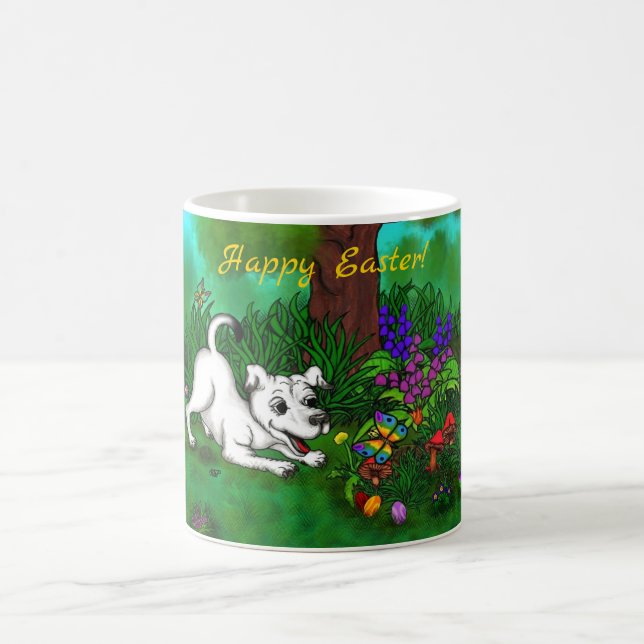 Mug Magic Pâques - Chiot Capo et Papillon (Centre)