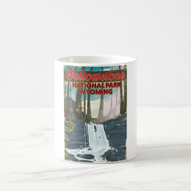 Mug Magic Parc national de Yellowstone, affiche de voyage du (Centre)