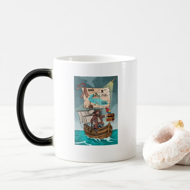 Mug Magic Parlez comme une fête de pirates (Avec donut)