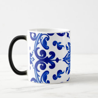 Mug Magic Pastel Baby Blue and White French Floral Fancy Dam
