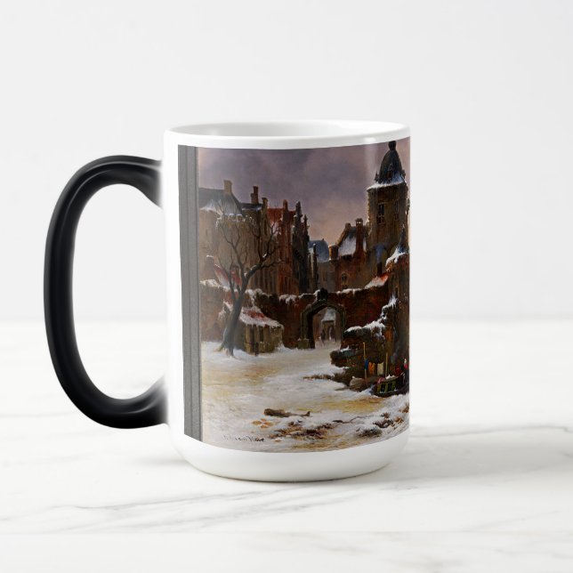Mug Magic Paysage D'Hiver Avec Frozen River Art Classique (Gauche)
