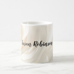 Mug Magic Peinture de fleurs abstraites de rose blanche