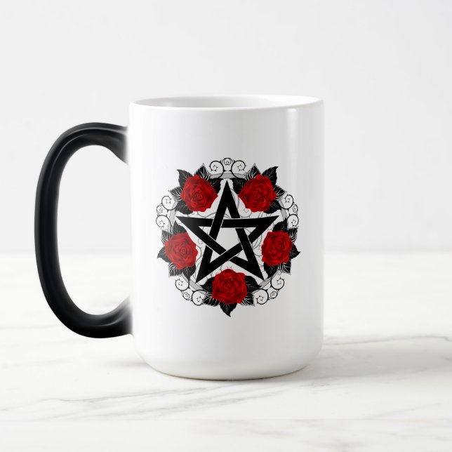 Mug Magic Pentagramme aux roses rouges (Gauche)