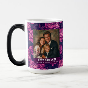 Mug Magic Peonies Florales Espresso de la Fête des Papas