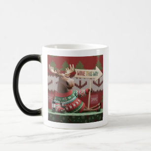 Mug Magic Père Noël laid Renne. Vin de cette façon