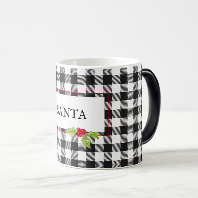 Mug Magic PÈRE NOËL Plaid Christmas Holly Classic Festin Amu (Devant droit)