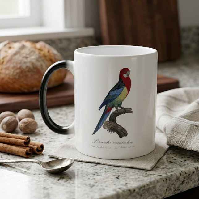 Mug Magic Perruche omnicolore / Rosella oriental (Eastern rosella or Platycercus eximius parakeet. Color Morph Mug)