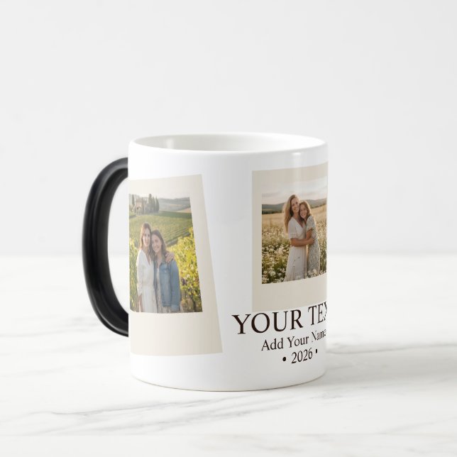 Mug Magic Personalized, Modern, Minimalist, Fun Photo (Devant gauche)