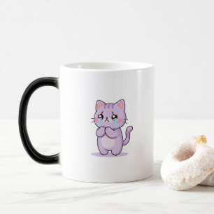 Mug Magic Personnage de dessin animé mignon de chat triste