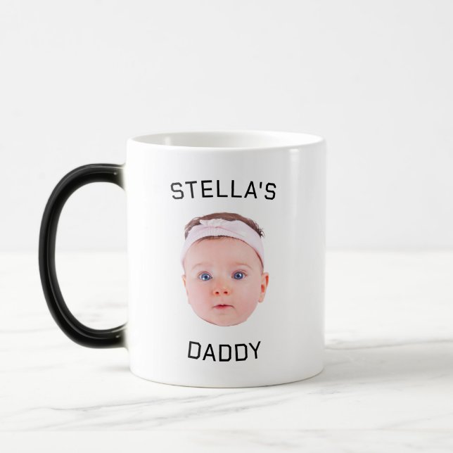 Mug Magic Personnalisé Baby Face Photo Papa Cadeau (Gauche)