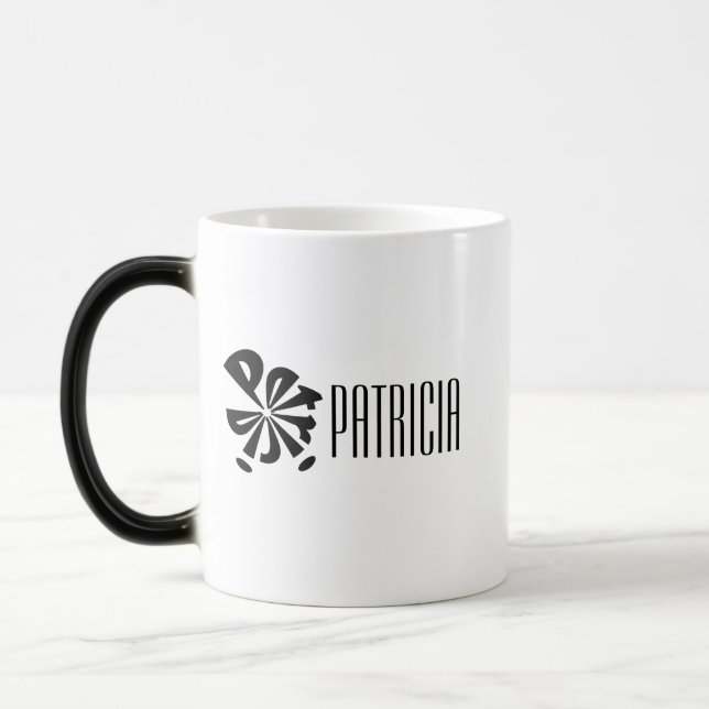 Mug Magic Personnalisé Moderne "Patricia" Nom Sphère (Gauche)
