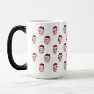 Mug Magic Personnalisé Santa Hat Visage Noël Cadeau 2 Photos