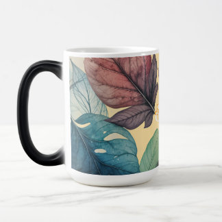 Mug Magic Personnaliser Initial & Nom Feuilles d'automne tas
