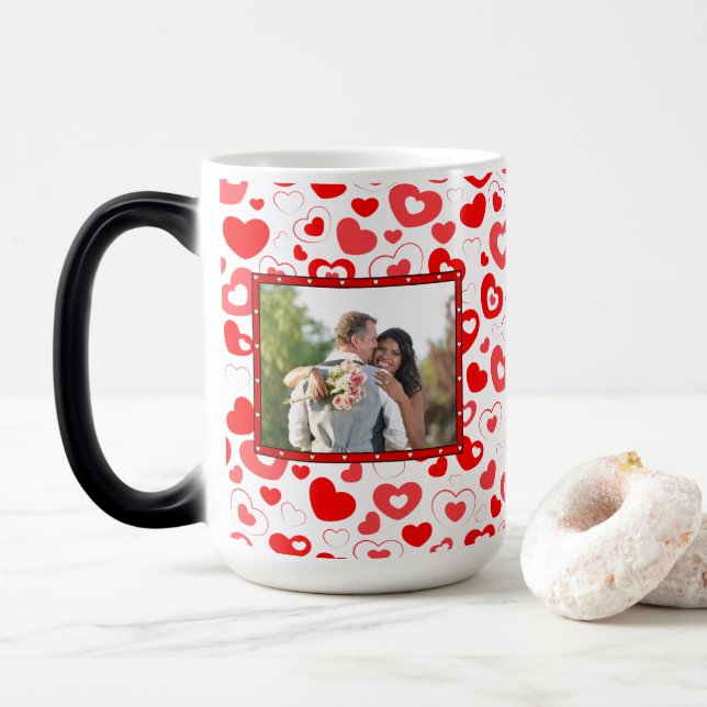 Mug Magic Personnaliser la photo de la Saint-Valentin (Avec donut)