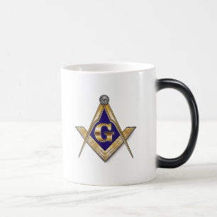MUG MAGIC PERSONNALISEZ LE CARRÉ ET LA BOUSSOLE MAÇONNIQUE