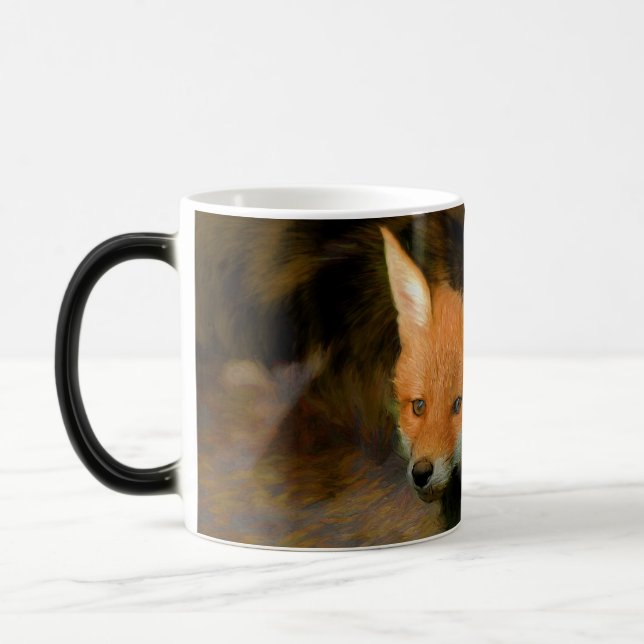 Mug Magic Petit bébé Fox Cub Portrait (Gauche)
