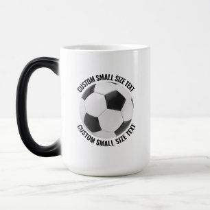 Mug Magic Petit Texte & Balle de Foot 445ml Personnalisé Cha