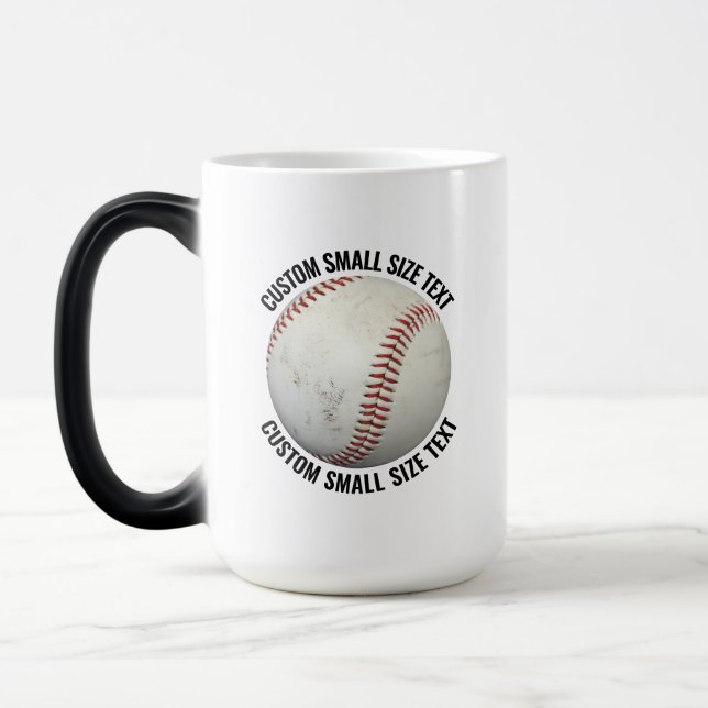Mug Magic Petit texte et baseball 0,44 L personnalisé change (Gauche)